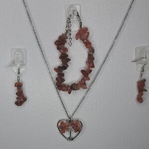 Elegant Coral Jewelry Set
